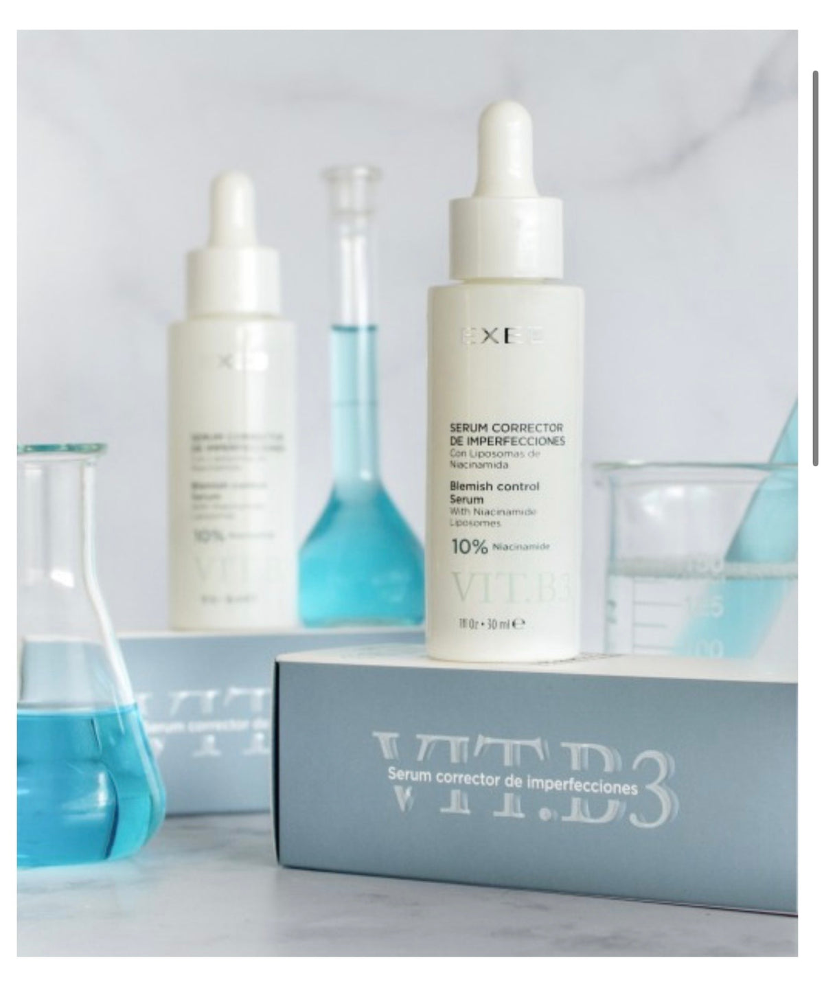 Niacinamida 10% - EXEL VIT.B3 Sérum Corrector de Imperfecciones con Liposomas de– 30 ml