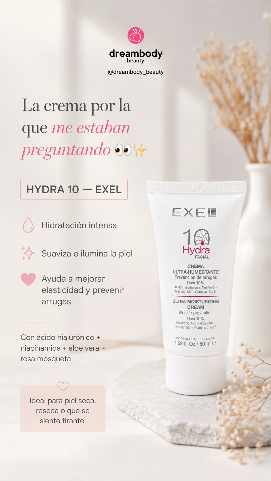 EXEL Hydra 10 Ultra-Moisturizing Cream | Crema Ultra-Humectante 50 ml