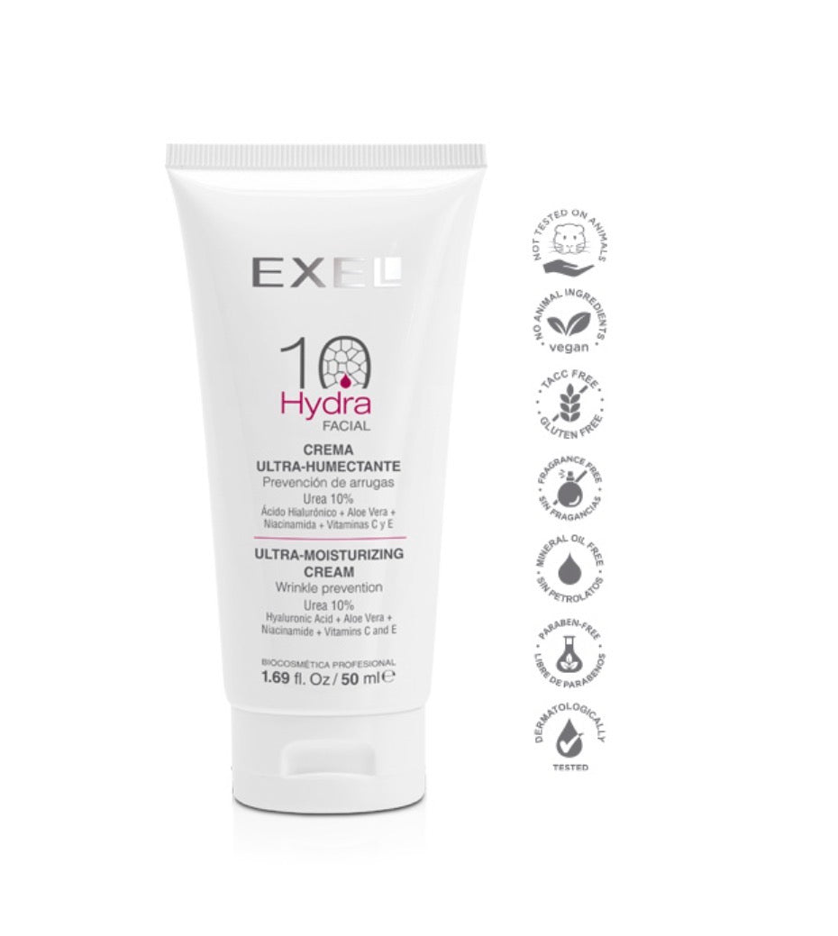 EXEL Hydra 10 Ultra-Moisturizing Cream | Crema Ultra-Humectante 50 ml