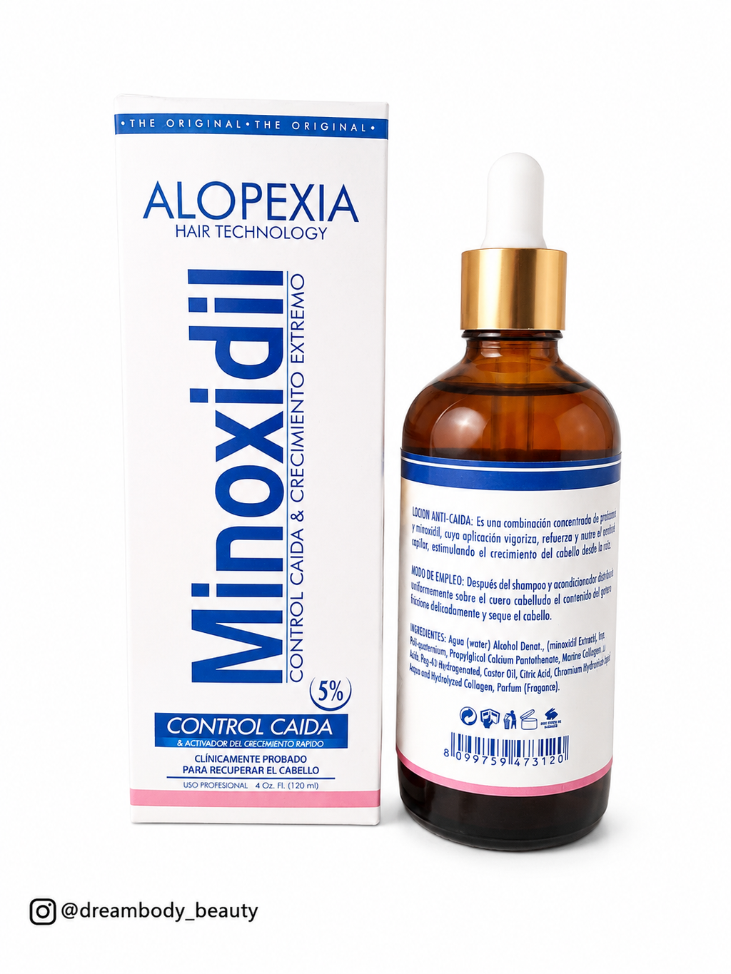 Alopexia Hair Technology Minoxidil 5% | Loción Capilar para el Cuidado del Cabello | 120 ml