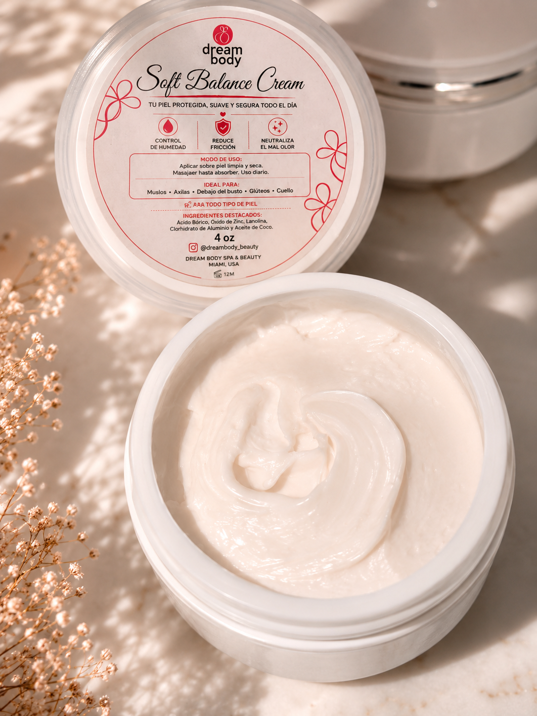 Dream Body Soft Balance Moisture Control & Anti-Chafing Cream | 4 oz