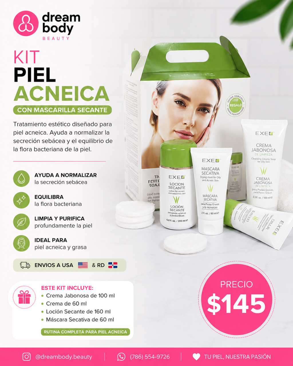 Kit for Oily & Acne-Prone Skin - 4 Steps EXEL