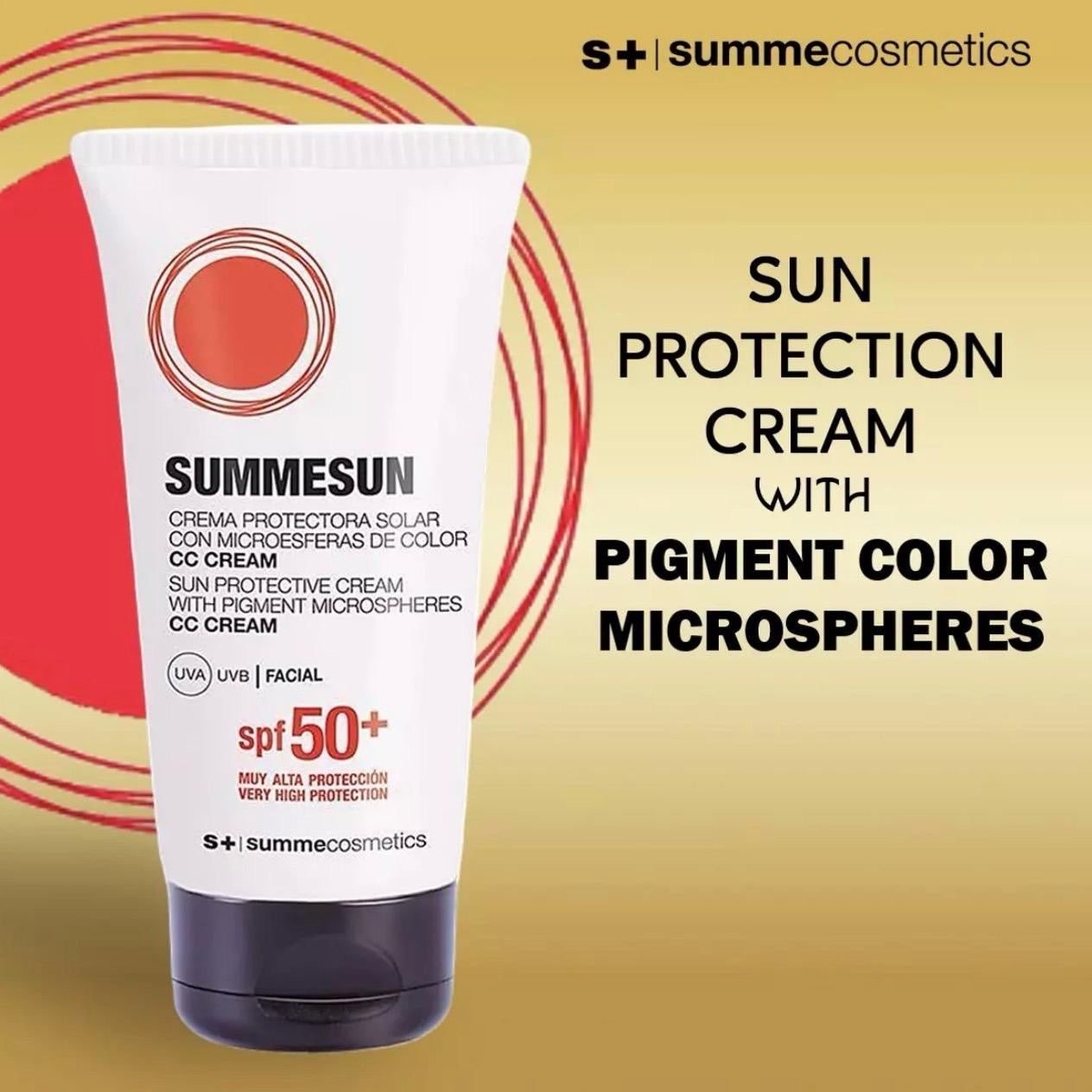 SUMMESUN SPF50+ Tinted CC Cream Sunscreen with Pigment Microspheres | 2.5 fl oz