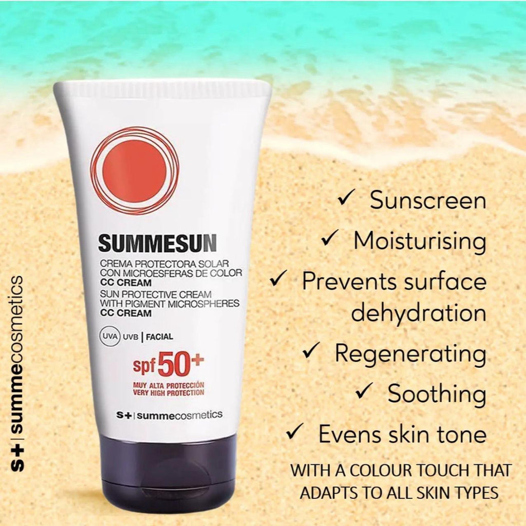 SUMMESUN SPF50+ Tinted CC Cream Sunscreen with Pigment Microspheres | 2.5 fl oz