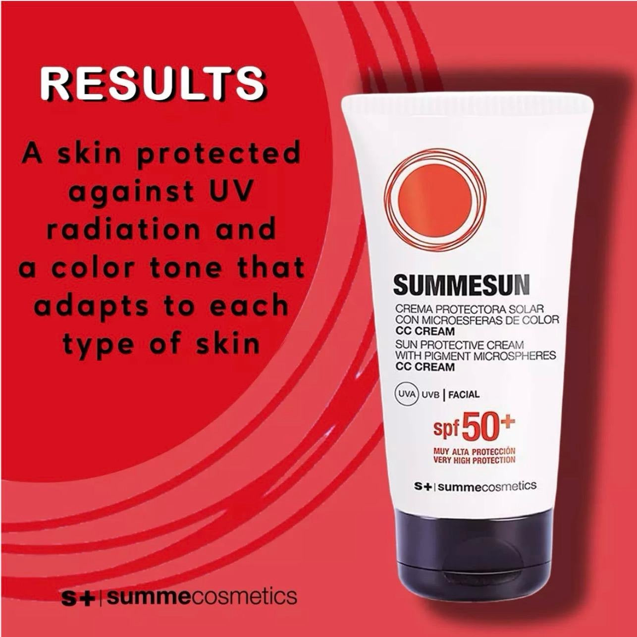 SUMMESUN SPF50+ Tinted CC Cream Sunscreen with Pigment Microspheres | 2.5 fl oz