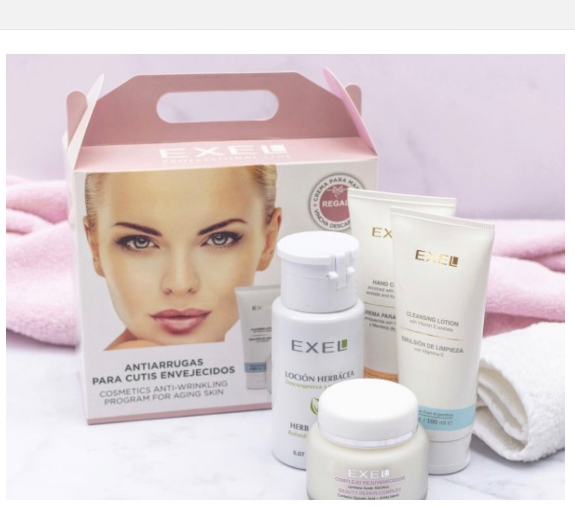 Anti-Wrinkle Skincare Kit for Mature Skin - 3 Steps - Exel