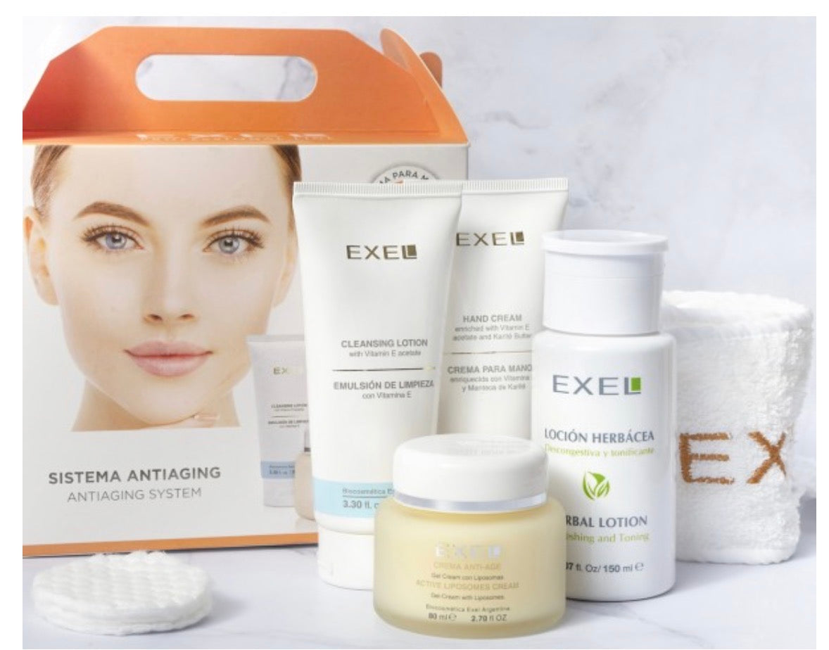 Anti-Aging Skincare System with Vitamin E - 3 Steps EXEL