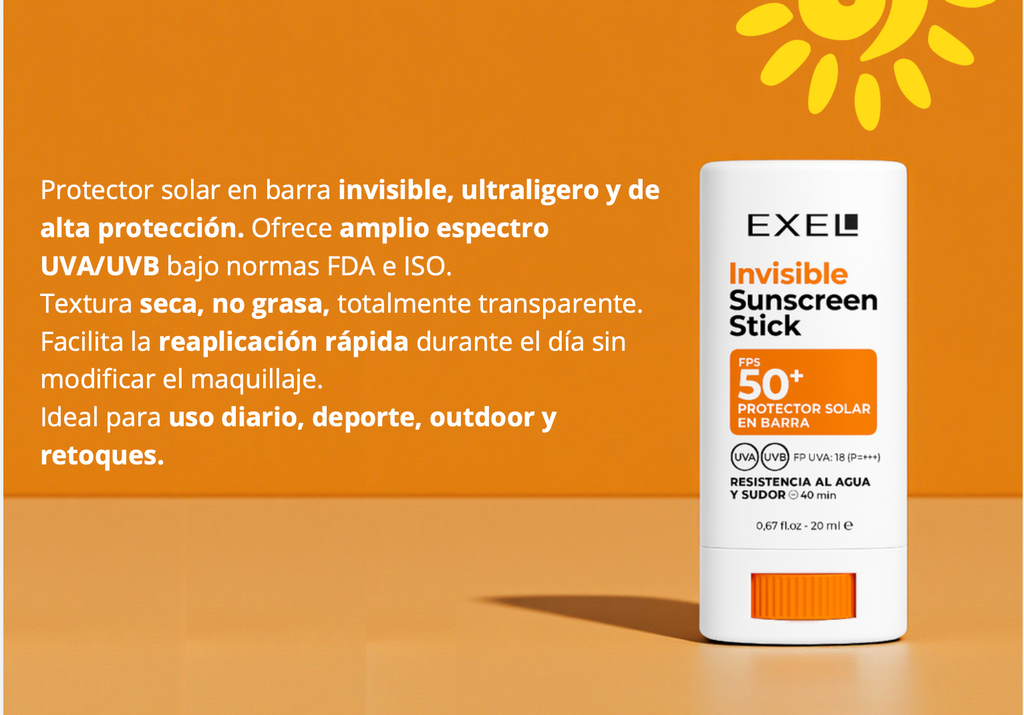 Invisible Sunscreen Stick SPF 50+ | 20 ml EXEL
