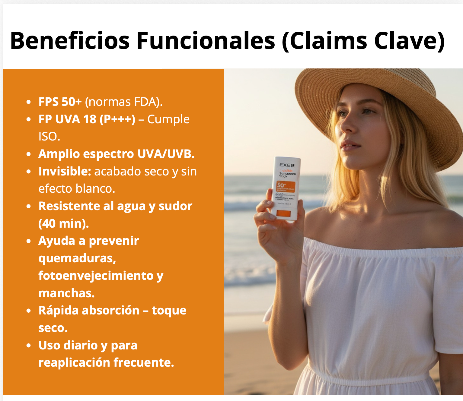 Invisible Sunscreen Stick SPF 50+ | 20 ml EXEL